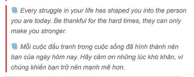 Be thankful for the hard times they can only make you stronger ✅ TRIẾT LÝ SỐNG TRONG TIẾNG ANH 【TRIẾT LÝ SỐNG HAY BẰNG TIẾNG ANH】
