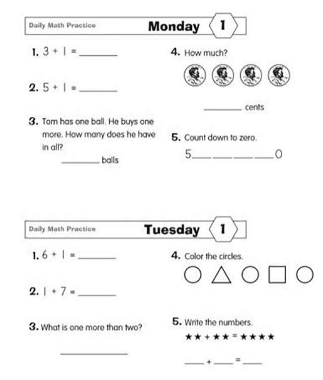 Daily Math Practice, Grade 1