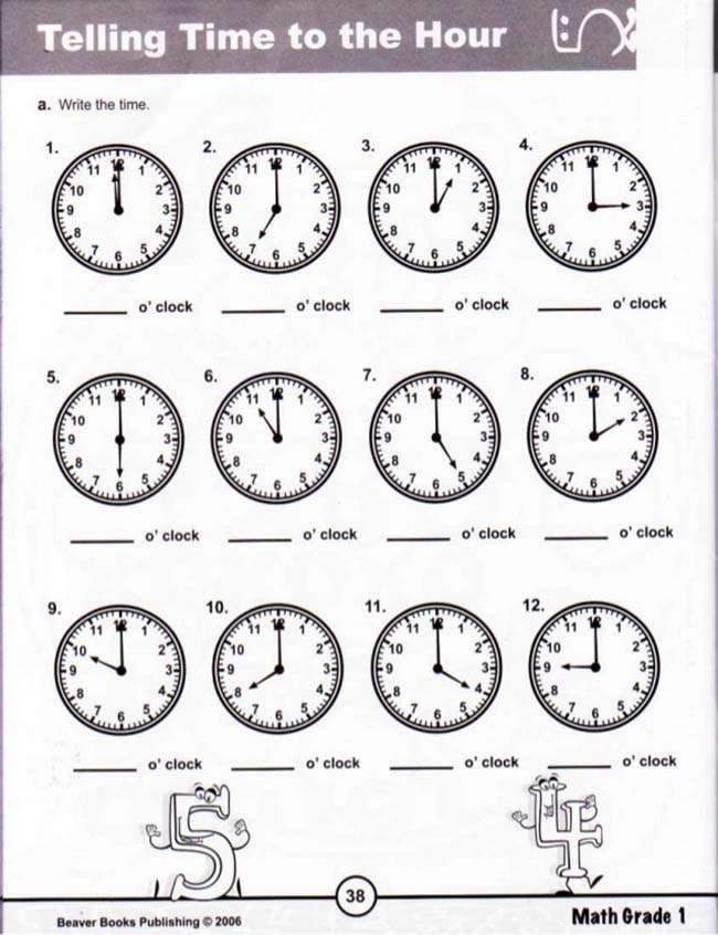 Math grade clock