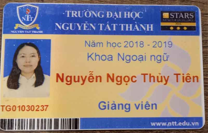 Thẻ giáo viên của Cô NGUYỄN NGỌC THỦY TIÊN - Gia sư tiếng Đức online của trung tâm gia sư Tâm Tài Đức